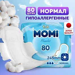 MOMI Гигиенические прокладки Normal дневные, 245 мм 80 шт