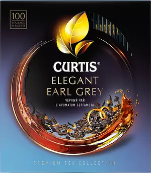 Чай в пакетиках чёрный Curtis Elegant Earl Grey, 100 шт