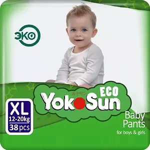 Подгузники-трусики YokoSun Eco, размер XL, 12-20 кг, 38 шт