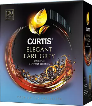 Чай в пакетиках чёрный Curtis Elegant Earl Grey, 100 шт