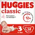 Подгузники Huggies Classic, размер 3, 4-9 кг, 58 шт