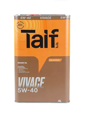 TAIF  vivace, пао, a3/b4, sn/cf  5W-40 Масло моторное, Синтетическое, 4 л