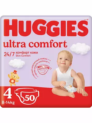 Подгузники Huggies Ultra Comfort, размер 4, 8-14 кг, 50 шт