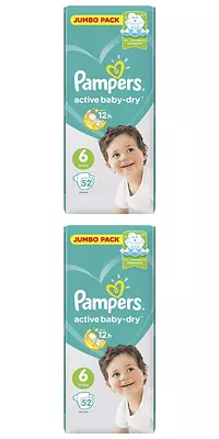 Подгузники Pampers Active Baby Dry, размер 6, 13-18 кг, 104 шт