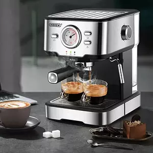 Кофемашина автоматическая рожковая HIBREW CM5403 (Silver) с капучинатором, с подогревом, аппарат для кофе