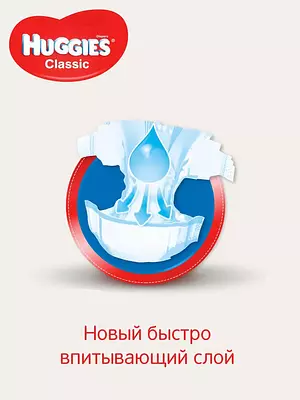 Подгузники Huggies Classic, размер 5, 11-25 кг, 33 шт