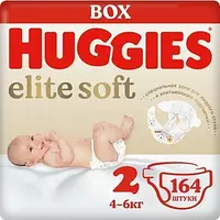 Подгузники Huggies Elite Soft, размер 2, 4-6 кг, 164 шт