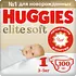 Подгузники Huggies Elite Soft, размер 1, 3-5 кг, 100 шт
