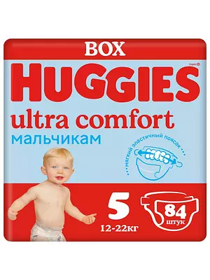 Подгузники Huggies Ultra Comfort, размер 5, 12-22 кг, 84 шт
