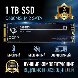 QOPP 1 ТБ Внутренний SSD-диск 1TB SATAIII m.2 для ноутбука и компьютера (SSD накопитель M.2)