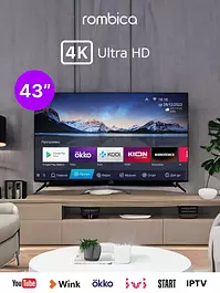 Rombica Телевизор Smart TV D43 43" 4K UHD, черный