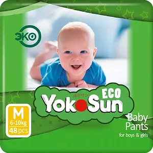 Подгузники-трусики YokoSun Eco, размер М, 6-10 кг, 48 шт