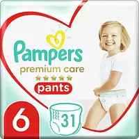 Подгузники-трусики Pampers Premium Care, размер 6, 15+ кг, 31 шт
