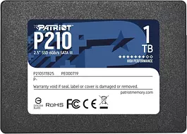 Patriot Memory 1 ТБ Внутренний SSD-диск P210 2.5" SATA3 6.0 Гбит/с (P210S1TB25)