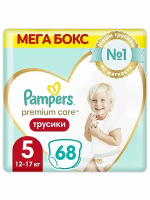 Подгузники-трусики Pampers Premium Care, размер 5, 12-17 кг, 68 шт