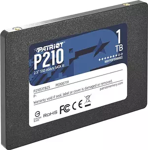 Patriot Memory 1 ТБ Внутренний SSD-диск P210 2.5" SATA3 6.0 Гбит/с (P210S1TB25)