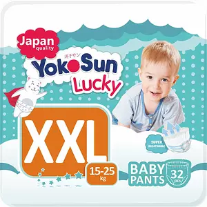 Подгузники-трусики YokoSun Lucky, размер XXL, 15-25 кг, 32 шт