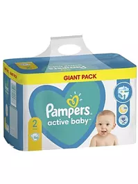 Подгузники Pampers Active Baby, размер 2, 4-8 кг, 96 шт