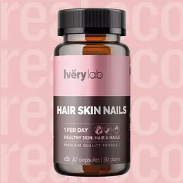 Комплекс витаминов Hair Skin Nails Iverylab, женские витамины для волос, кожи и ногтей, 30 капсул
