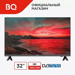BQ Телевизор 3204B 31.5" HD, черный матовый