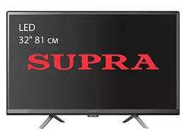Supra Телевизор STV-LC32LT0075W / 32" (81см) HD с встроенным медиаплеером, функция Гостиничный режим, встроенный цифровой тюнер DVB-T/T2/C для цифрового и кабельного ТВ 32" HD, черный