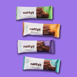 Протеиновые батончики без сахара Nattys&Go! Mixbox ассорти, покрытые молочным шоколадом, 12 шт по 45 гр