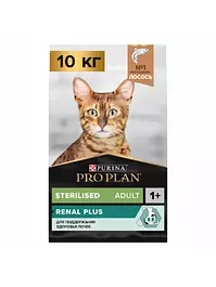 Сухой корм PRO PLAN для стерилизованных кошек, с лососем 10кг, 10000 г.