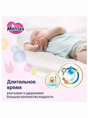 Подгузники Merries Standart, размер 5 (XL), 12-20 кг, 176 шт