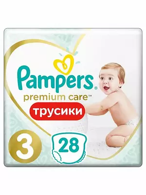 Подгузники-трусики Pampers Premium Care, размер 3, 6-11 кг, 28 шт