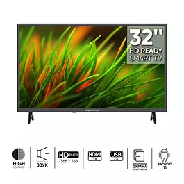topdev!ce Телевизор TV 32" SMART SPECIAL (TDTV32BS01H_BK), 720p, Smart TV WildRed,  32" HD, черный