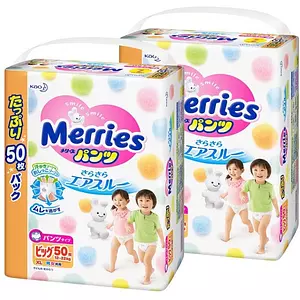 Подгузники-трусики Merries Standart, размер XL, 12-22 кг, 100 шт