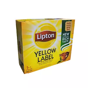 Чай LIPTON (ЛИПТОН) черный с ярлыком 100 пакетиков сундучок (100 пакетов)