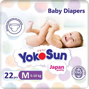 Подгузники YokoSun, размер M, 5-10 кг, 22 шт