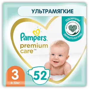 Подгузники Pampers Premium Care, размер 3, 6-10 кг, 104 шт