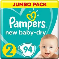 Подгузники Pampers New Baby Dry, размер 2, 4-8 кг, 94 шт